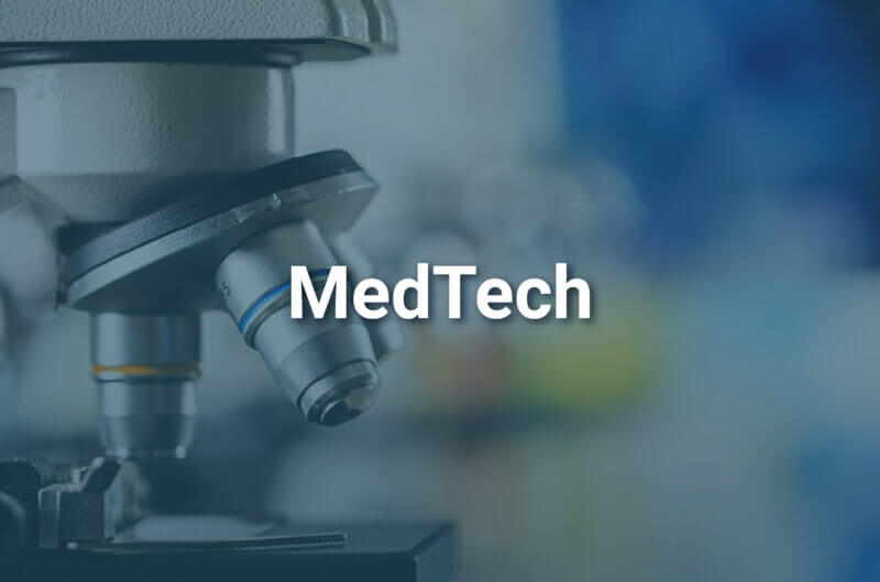 Microscope as a symbol of medical technology industry