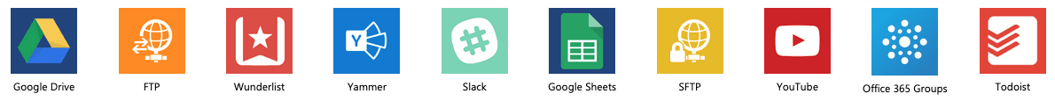 Icons of important Power Platform connectors