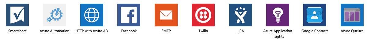 Icons of important Power Platform connectors