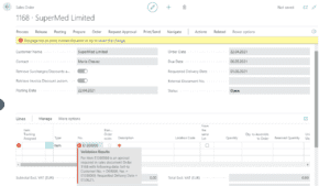 Screenshot of Sales Approval out of Sales and Purchase App