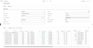 Screenshot eines Wiegeauftrags aus der Scale Integration App