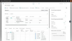 Screenshot eines Entwicklungsrezepts aus der Research & Development App