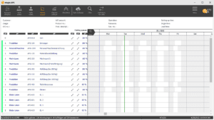 Screenshot Waiting Queue out of visual planning app