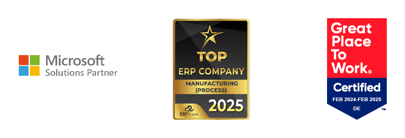 yaveon-award-collection Microsoft Partner, Top ERP Provider and Great Place To Work Seal