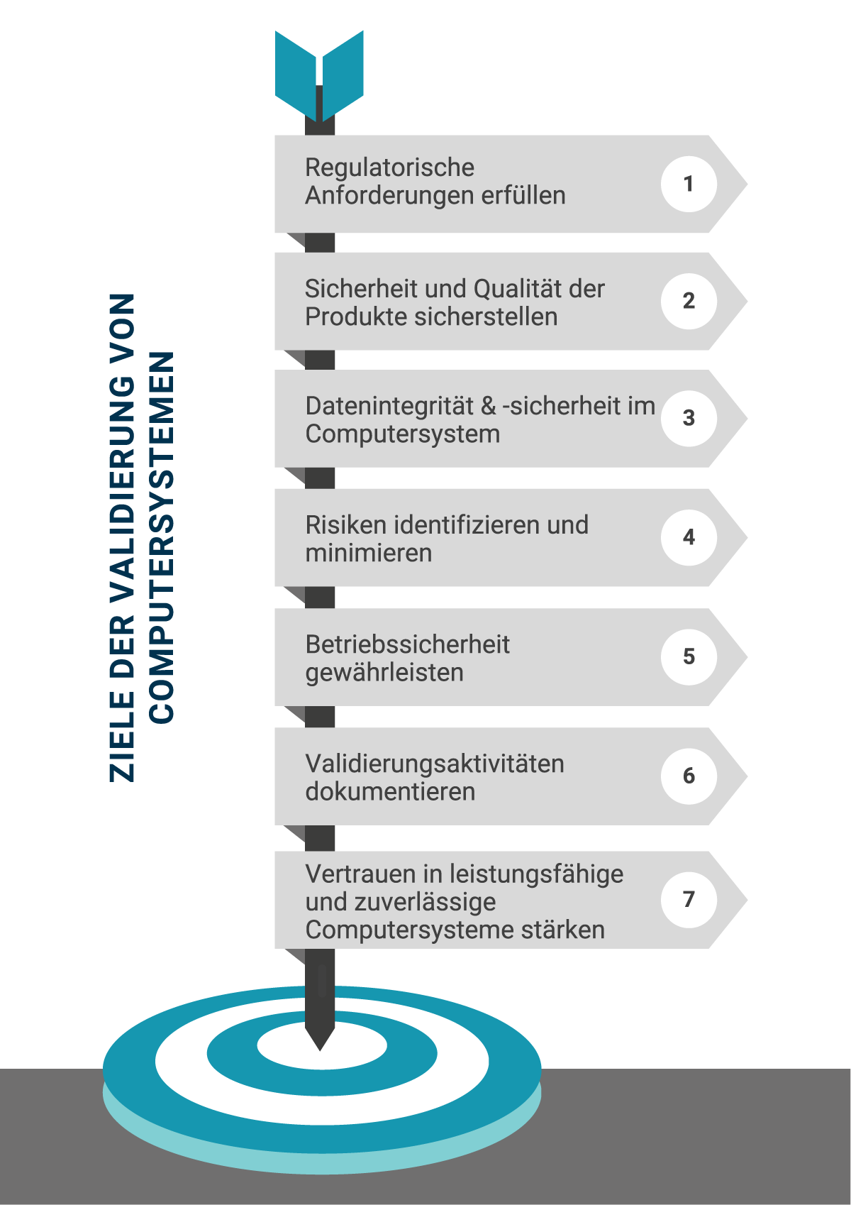 Ziele der Computersystemvalidierung als Infografik