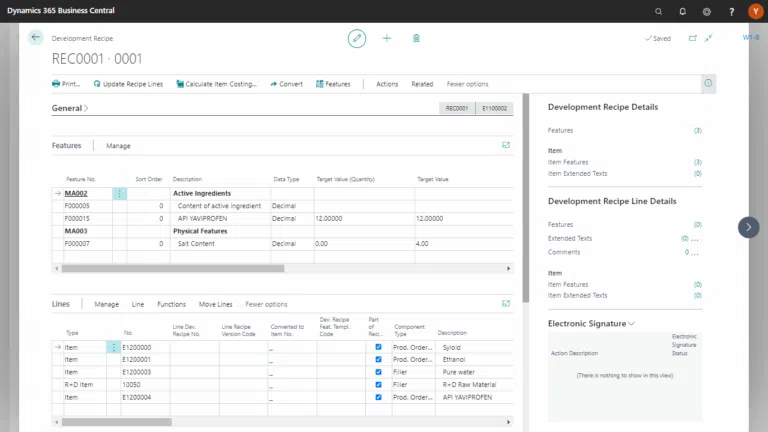 Redius Development Formula Yaveon 365 R&D – Develop formulas in your ERP