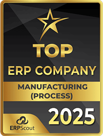 Award as Top ERP Company 2025 for Process Manufacturing.