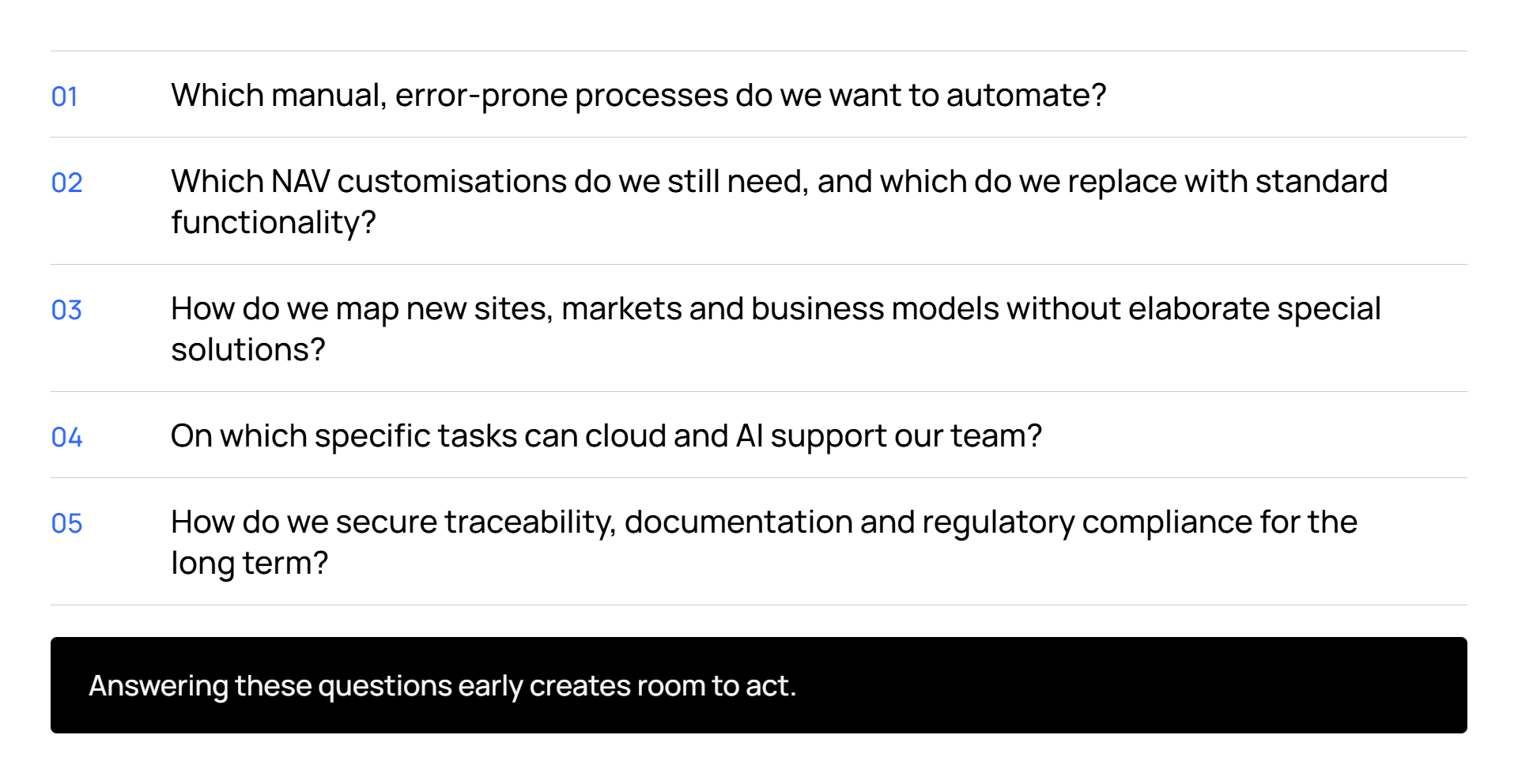 Infographic: Strategic considerations when switching from NAV